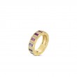 Roberto Coin 18K Yellow Gold Obelisco Pave Diamond And Mixed Sapphires Ring