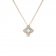 Roberto Coin 18K Rose Gold Venetian Princess Carnival Pave Diamond And Gemstone Flower Necklace