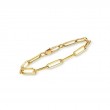 Roberto Coin 18K Yellow Gold Designer Gold Alternating Oval Link Paperclip Chain Braclet