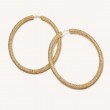 Florentine Finish Extra Large Oval Hoop Earrings