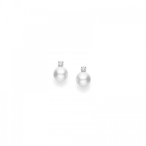 Mikimoto South Sea Pearl Diamond Earrings