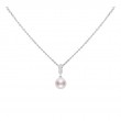 Mikimoto Morning Dew Akoya Pearl Diamond Pendant