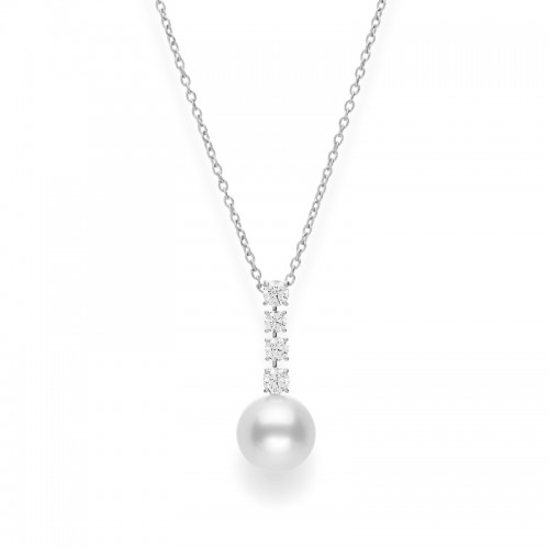 Mikimoto White South Sea Pearl and Diamond Pendant