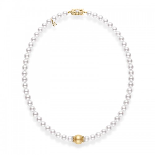 Mikimoto Akoya Pearl and Diamond Necklace