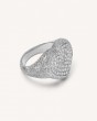 White Diamond Pavé Cuore Ring 18k White Gold