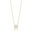 Roberto Coin 18K Yellow Gold Tiny Treasures Love Letter R Pendant Necklace