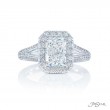 JB Star Platinum 2.37 ct Emerald Cut Diamond Engagement Ring