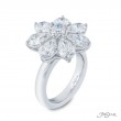 JB Star 5.31ct Platinum Flower Round Pear Diamond Engagement Ring