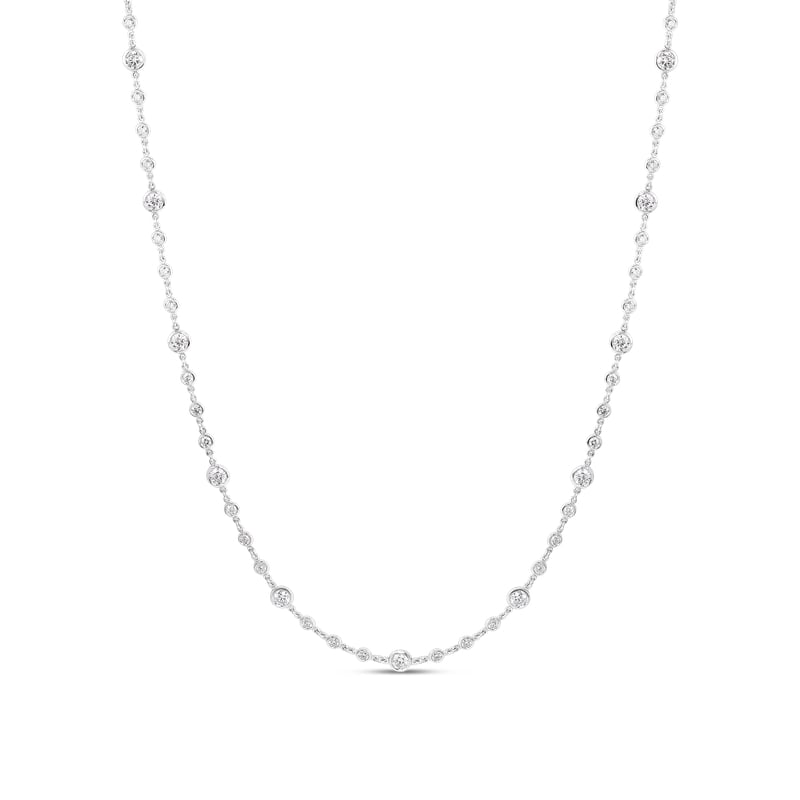 Roberto Coin 18K White Gold Rhodium Plated Diamonds By The Yard Necklace