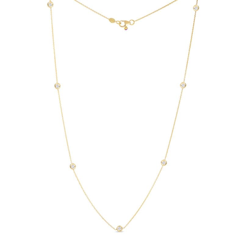 Roberto Coin 18K Yellow Gold Diamonds By The Inch 7 Station Diamond Necklace