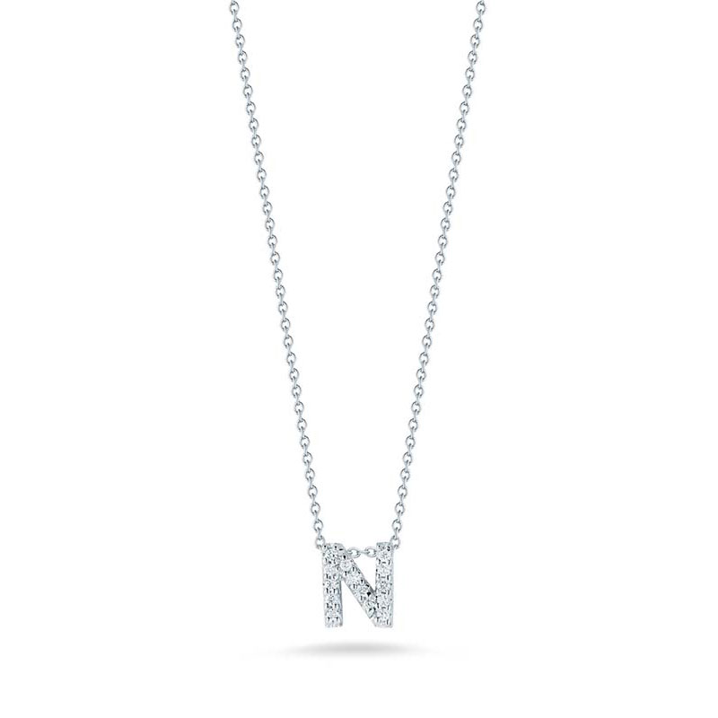 Roberto Coin 18K White Gold Tiny Treasures Love Letter Diamond 