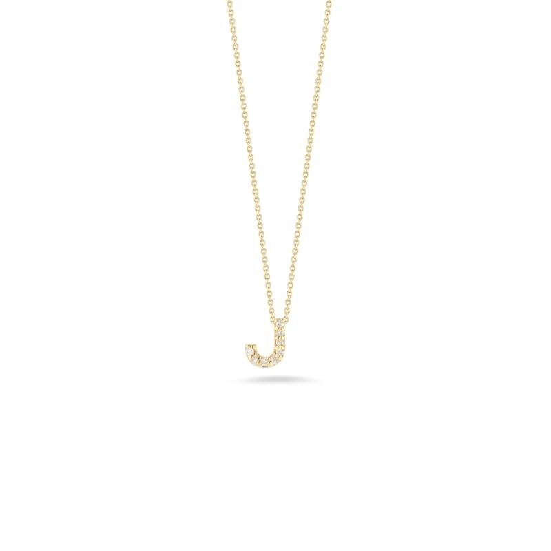 Roberto Coin 18K Yellow Gold Tiny Treasures Love Letter Diamond "J" Pendant Necklace