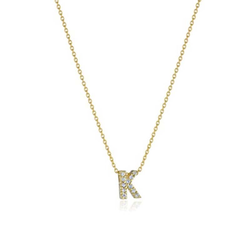 Roberto Coin 18K Yellow Gold Tiny Treasure Love Letter "K" Pendant Necklace