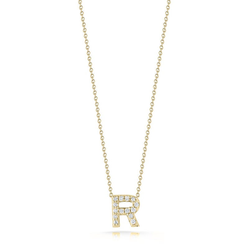 Roberto Coin 18K Yellow Gold Tiny Treasures Love Letter R Pendant Necklace