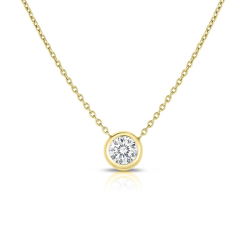 Roberto Coin 18K Yellow Gold Diamonds By The Inch Diamond Solitaire Pendant