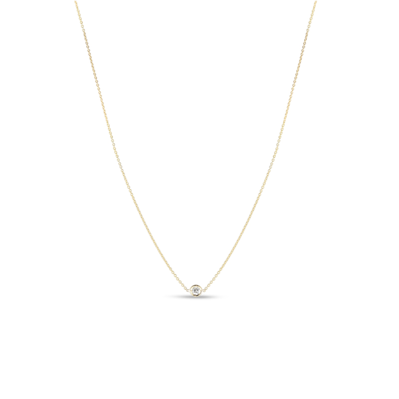 Roberto Coin 18K Yellow Gold Single Diamond Station Necklace