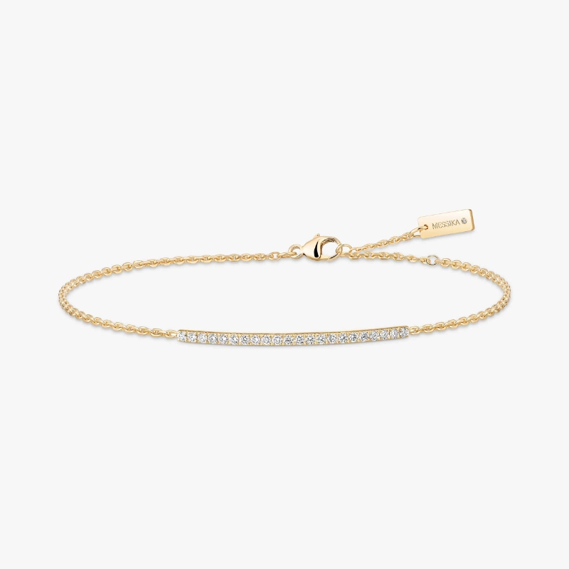 18K Yellow Gold Gatsby Bar Bracelet