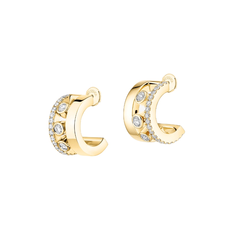 18K Yellow Gold Move Romane Mini Hoop Earrings