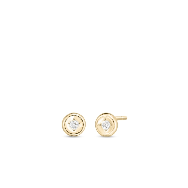 Roberto Coin 18K Yellow Gold Classic Diamond Earrings
