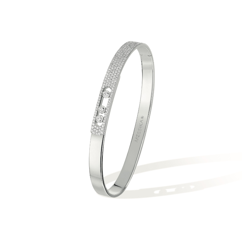 Messika Move Noa Pm 18K White Gold Bangle Bracelet