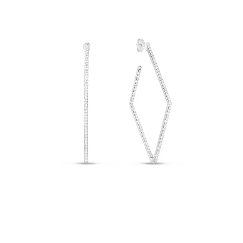 Roberto Coin 18K Yellow Gold Perfect Gold Square Shape Hoop Earrings