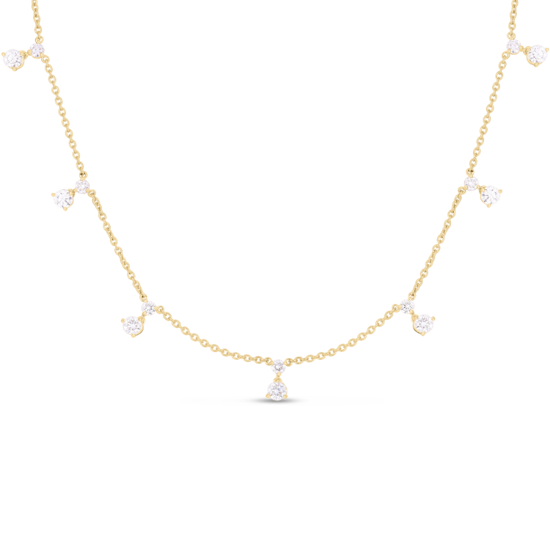 Roberto Coin 18K Yellow Gold Diamonds By The Inch Diamond Drop Necklace