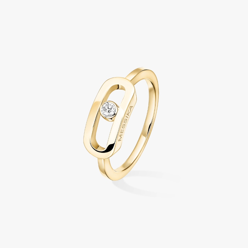 18K Yellow Gold Move Uno Ring