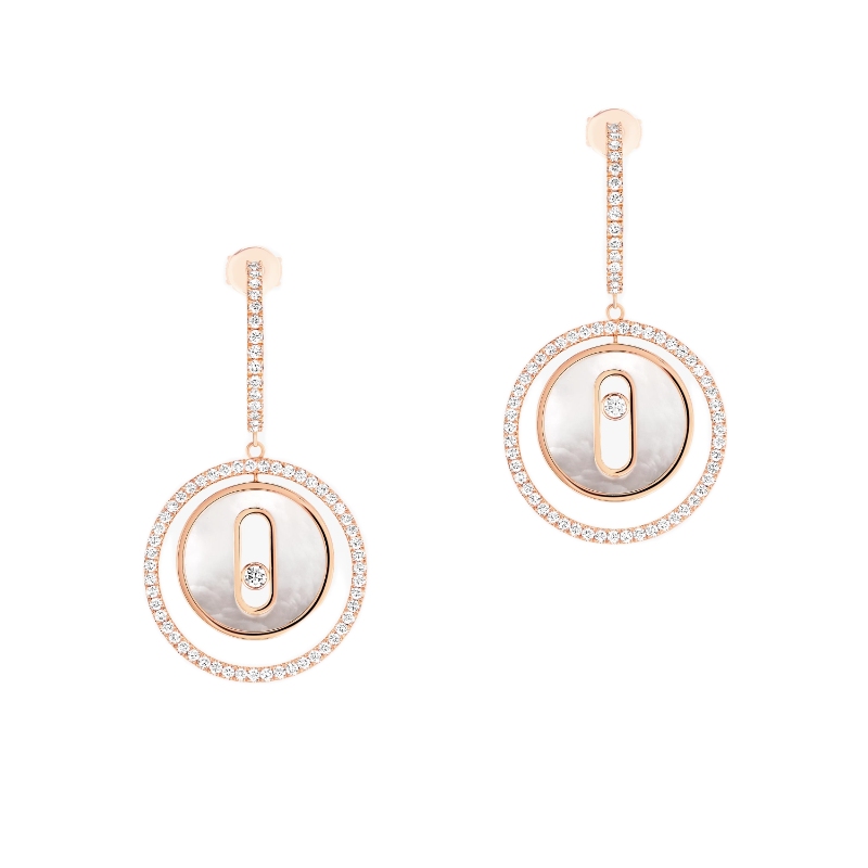 18K Rose Gold Lucky Move Mop Earrings