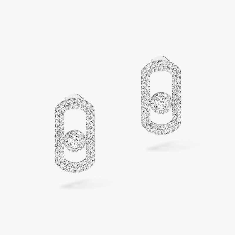 18K White Gold So Move Earrings