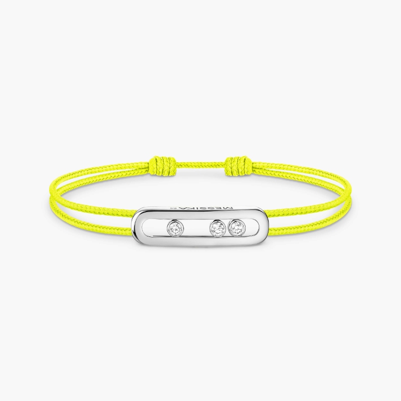 18K White Gold Yellow Cord Bracelet