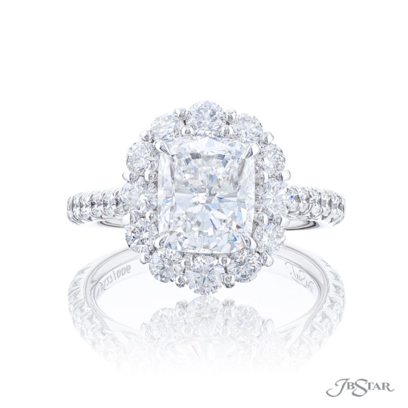 JB Star Cushion Cut Halo Ring