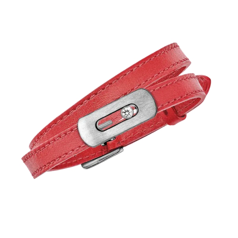 My Move Cherry Red Calf Bracelet