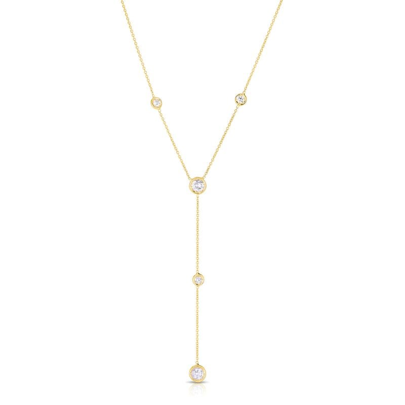Roberto Coin 18K Yellow Gold Diamonds By The Inch Diamond Y Shape Necklace