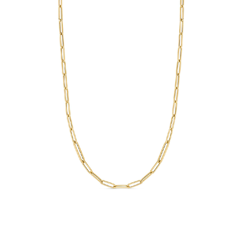 Roberto Coin 18K Yellow Gold Designer Gold Alternating Size Paperclip Link Chain