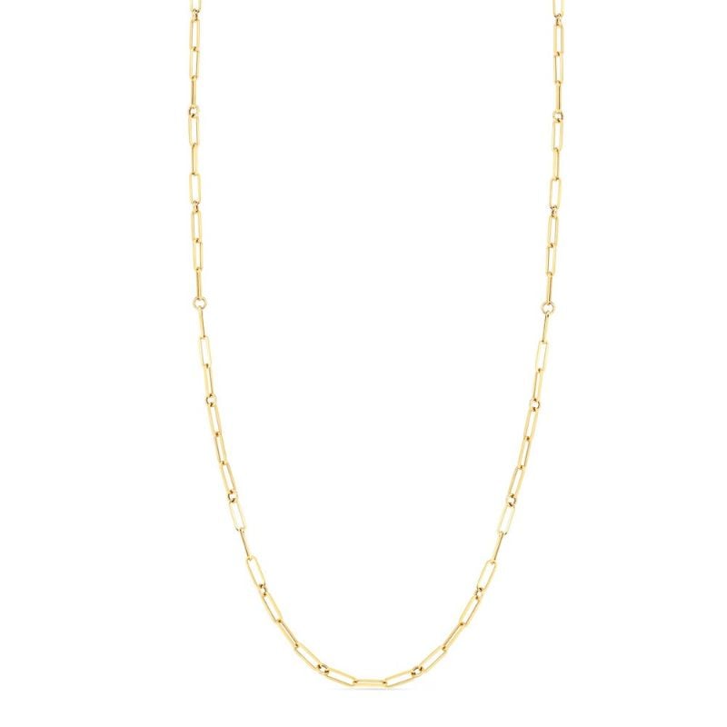 Roberto Coin 18K Yellow Gold Designer Gold Paperclip Link Chain