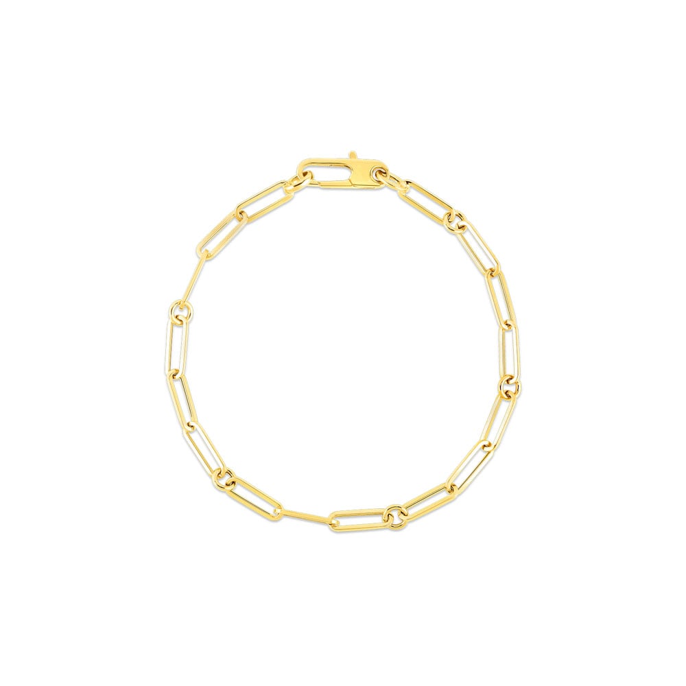 Roberto Coin 18K Yellow Gold Designer Gold Thin Paper Clip Link Bracelet