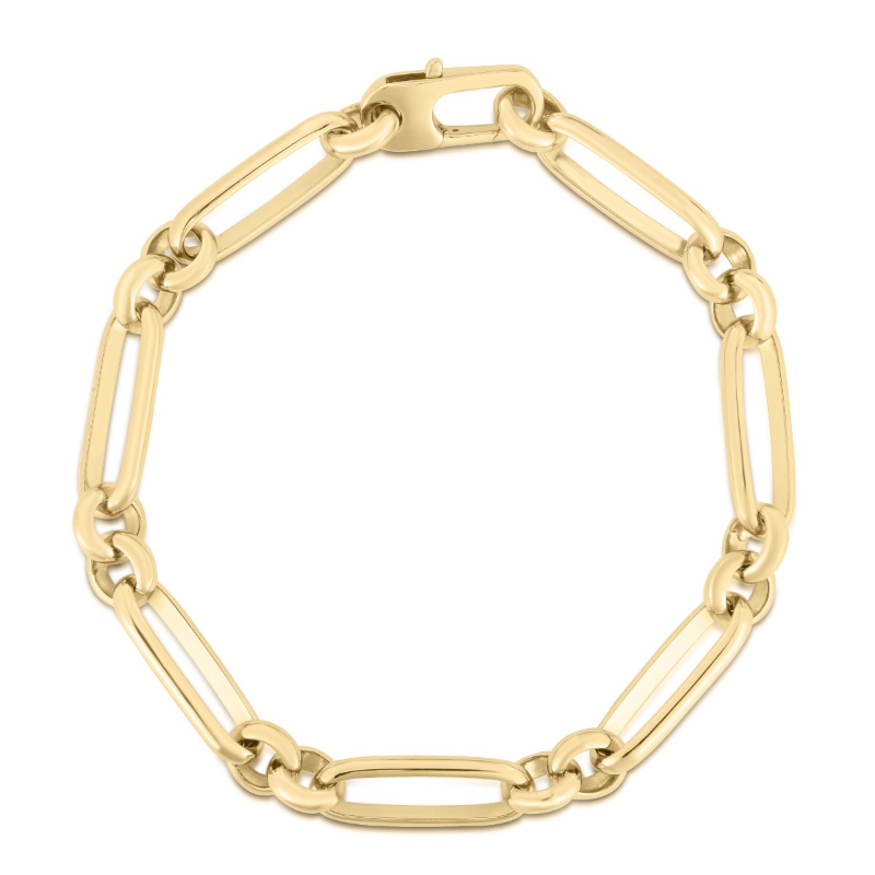 Roberto Coin 18K Yellow Gold Designer Gold Oro Classic Link Bracelet