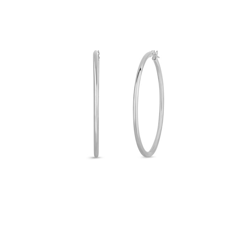 Roberto Coin 18K White Gold 45Mm Hoop Earrings