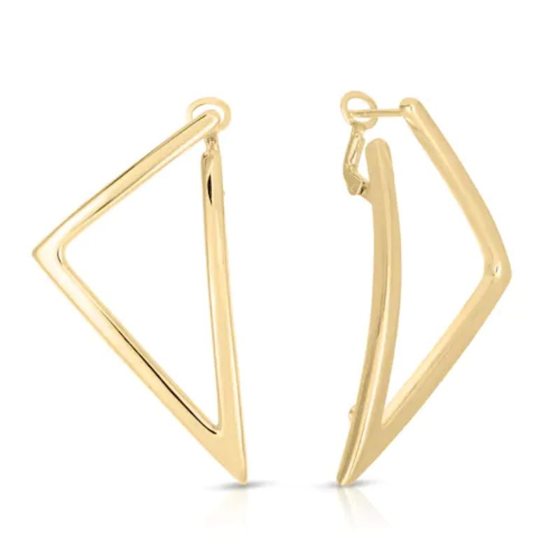 Roberto Coin 18K Yellow Gold Designer Gold Triangle Shape Earrings