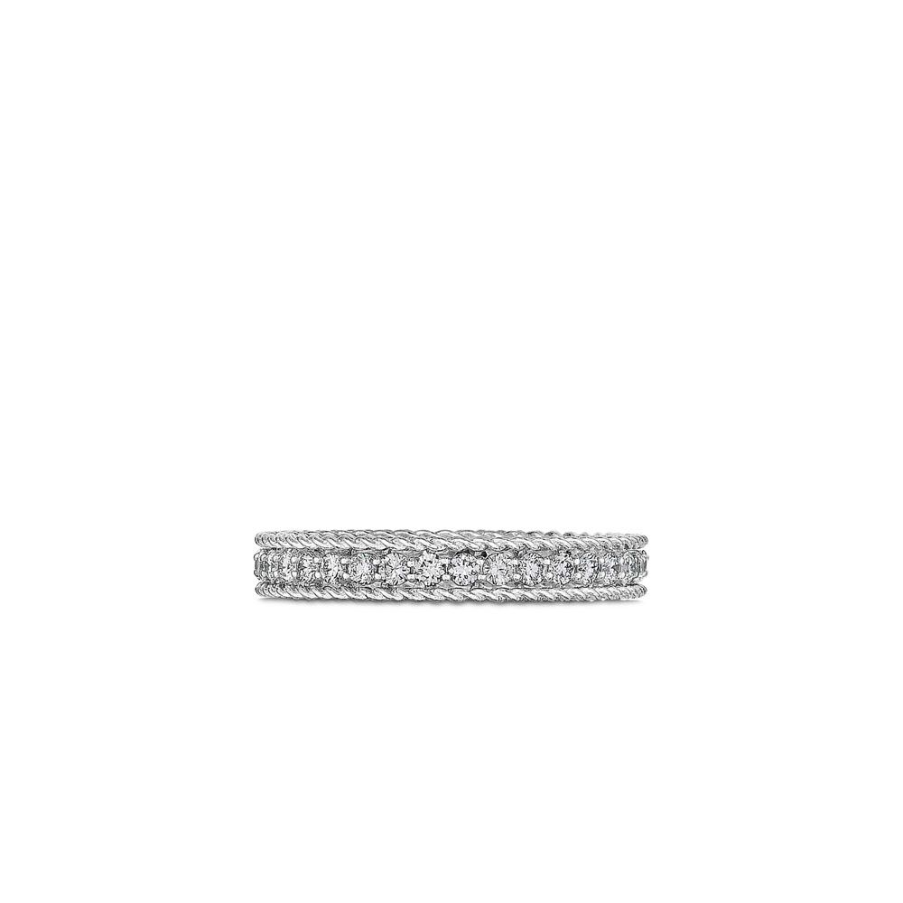 Roberto Coin 18K White Gold Symphony Princess Diamond Band Ring