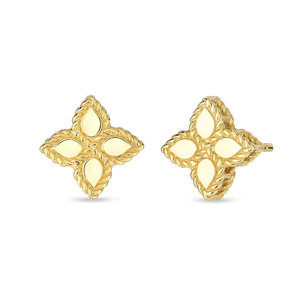 Roberto Coin 18K Yellow Gold Princess Flower Small Flower Stud Earrings
