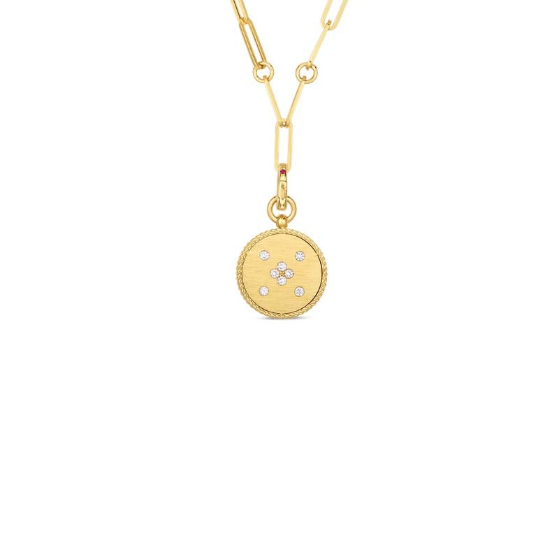 Roberto Coin 18K Yellow Gold Venetian Princess Diamond Medallion Detachable Pendant