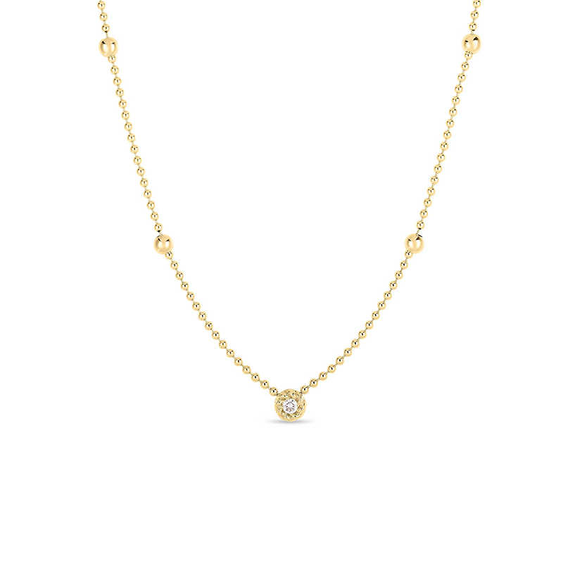 Roberto Coin 18K Yellow Gold Alternating Bead Chain