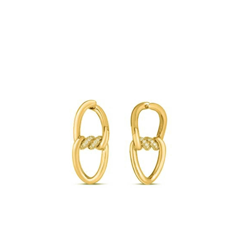 Roberto Coin 18K Yellow Gold Cialoma Diamond Drop Earrings