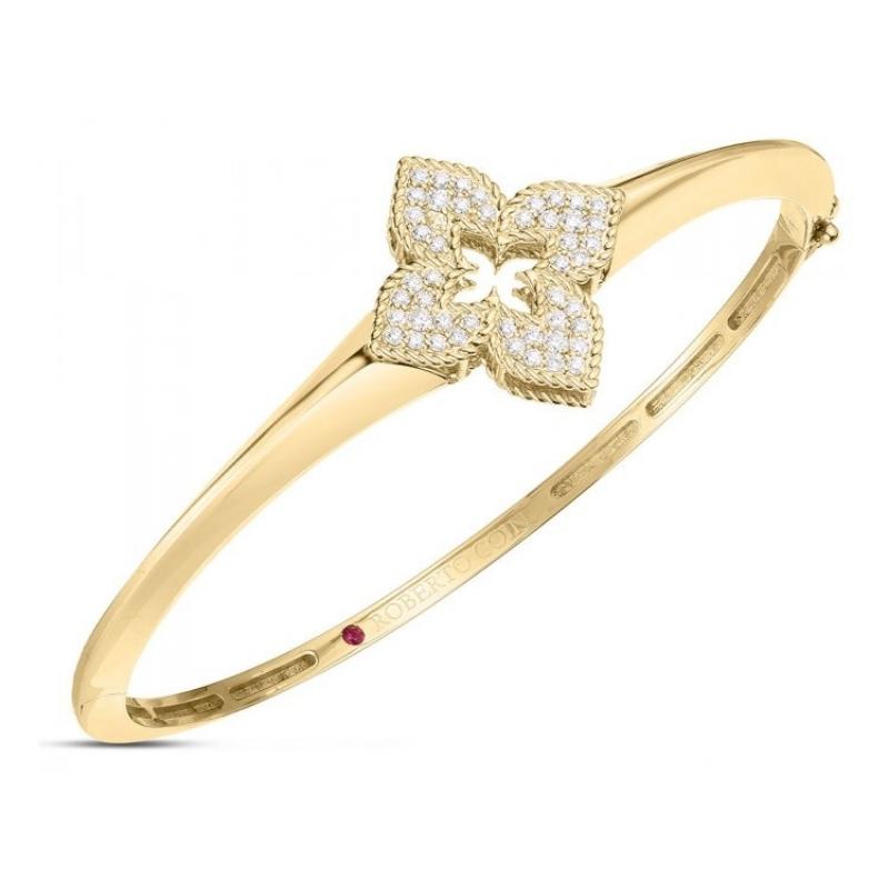 Roberto Coin 18K Yellow Gold Venetian Princess Diamond Bangle Bracelet