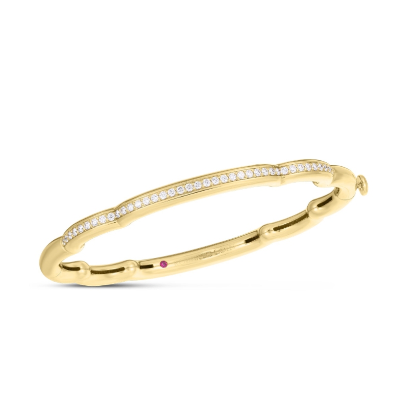 Roberto Coin 18K Yellow Gold Cialoma Diamond Cloud Bangle