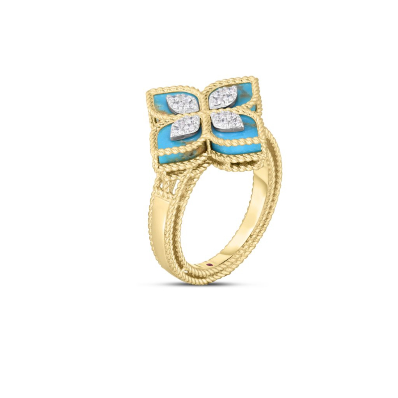 Ribon★(◕ᴗ◕✿)♥✕4 Roberto Coin 18K Yellow And White Rhodium Plated Gold