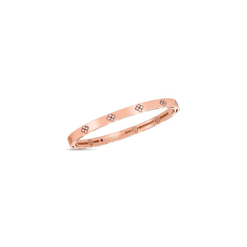 Roberto Coin 18K Rose Gold Verona Diamond Bangle Bracelet