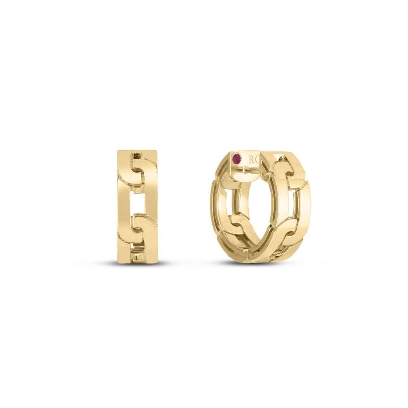Roberto Coin 18K Yellow Gold Navarra Huggie Hoop Earrings