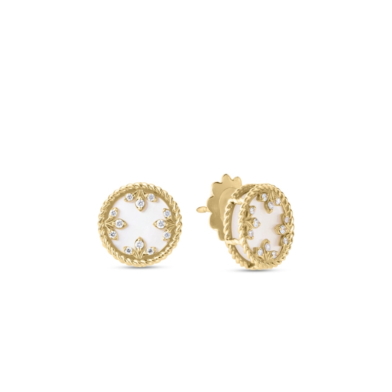 Roberto Coin 18K Yellow Gold Venetian Medallions Small Stud Earrings